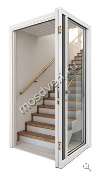 Техническая тамбурная дверь со стеклом МТД-1249 - купить от производителя Мосдвери Техническая тамбурная дверь со стеклом МТД-1249